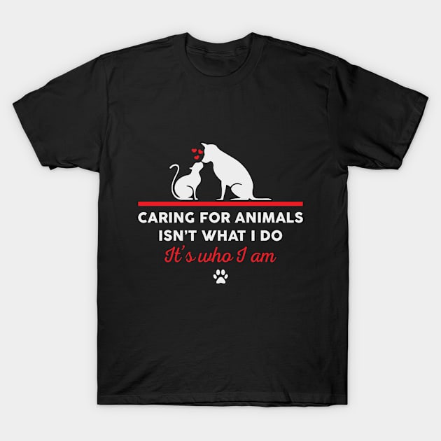 Caring For Animals T-Shirt by veerkun